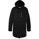 Mid-Length Hooded Parka with High Neck