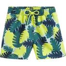 Pool Swim Shorts in Leaf Print