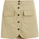 Cotton Buttoned Mini Skirt