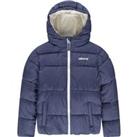 Embroidered Logo Padded Jacket with Hood