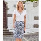 Floral Linen Mix Skirt