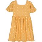 Embroidered Polka Dot Dress in Cotton