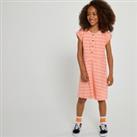 Striped Cotton Jersey Dress with Short Sleeves