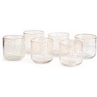 Set of 6 Paljett Bubbled Glitter Glass Cups