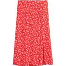 Floral Full Midaxi Skirt with Side Slit
