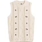 Embroidered Knitted Vest Top in Organic Cotton