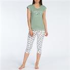 Sud Cotton Cropped Pyjamas with Short Sleeves