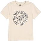Cotton T-Rex Print T-Shirt with Crew Neck