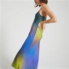 Mannaha Strappy Dress in Tie Dye Print