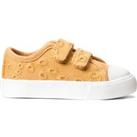 Kids Broderie Anglaise Trainers in Canvas with Touch 'n' Close Fastening