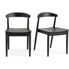 Set of 2 Galb Black Oak Chairs
