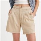 Pleated Chino Shorts in Cotton Mix