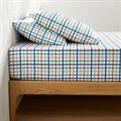 Tabaka Check 30cm High 100% Cotton Fitted Sheet
