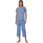 Cotton Mix Cropped Pyjamas with Short Sleeves