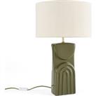 Topia Ceramic & Linen Table Lamp