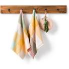 Set of 2 Formia Dyed-Woven 100% Cotton Tea Towels