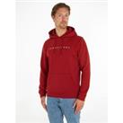 Linear Embroidered Logo Hoodie in Cotton Mix and Regular Fit