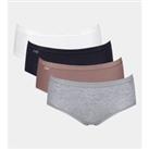 Pack of 4 Basic+ Midi Knickers in Cotton