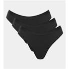 Pack of 3 Go Casual Brazilian Knickers with High Waist in Organic Cotton
