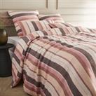 Calla Striped Dyed Woven 100% Washed Linen Duvet Cover