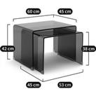 Set of 2 Joan Tempered Glass Nesting Coffee Tables