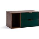 Aldon Walnut Veneer Compartment with Lacquered Drawers