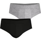 Pack of 2 Briefs with a Second Skin Effect in Cotton