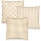 Set of 3 Matto 40 x 40cm 100% Cotton Cushion Covers