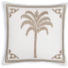 Siwa 45 x 45cm Embroidered Linen & Cotton Cushion Cover