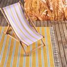Veniza Acacia & Canvas Deck Chair