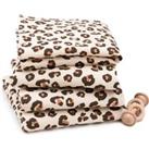Set of 4 Azhar Leopard Print 100% Cotton Muslin Swaddles