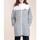 Amelot Breton Striped Windbreaker with Hood and Zip Fastening, Mid-Length