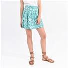 Floral Cotton Mini Skirt