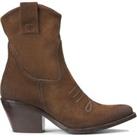 Leather Cowboy Ankle Boots