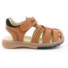 Kids Platinium Leather Sandals with Touch 'n' Close Fastening