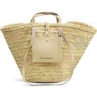Panier II Basket Bag in Doum Palm Tree Leaves/Leather