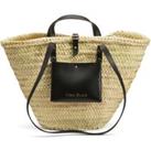 Panier II Basket Bag in Doum Palm Tree Leaves/Leather