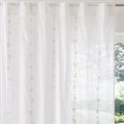 Theoline Embroidered 100% Cotton Net Curtain with Hidden Tabs
