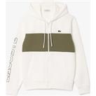 Cotton Colour Block Hoodie with Zip Fastening