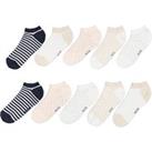 Pack of 10 Pairs of Socks in Printed Cotton Mix