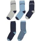 Pack of 5 Pairs of Weekend Socks in Cotton Mix