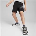 Logo Print Sports Shorts in Cotton Mix
