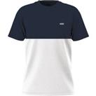 Colour Block Cotton T-Shirt with Short Sleeves