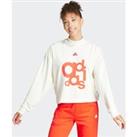 Brand of Love Sweatshirt with Logo Print in Cotton Mix