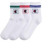 Pack of 3 Pairs of Large Logo Socks in Cotton Mix