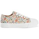 Kids Low Top Trainers in Floral Print Canvas