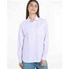 Finely Striped Shirt in Cotton/Linen