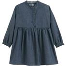 Lightweight Denim Dress with Long Sleeves