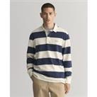 Striped Rugby Polo Shirt in Cotton with Long Sleeves