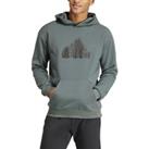 Embossed Logo Print Hoodie in Cotton Mix